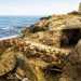 Qui si apre la Grotta di Cala Scizzo, una cavit che fu scavata tra il 3100 e il 2400 a.C. All'interno fu ritrovata una struttura ellittica in pietra e nelle sue immediate vicinanze fu rinvenuta una statuetta in argilla che pare raffiguri la Dea Madre, a testimonianza dell'utilizzo dellanfratto come luogo di culto